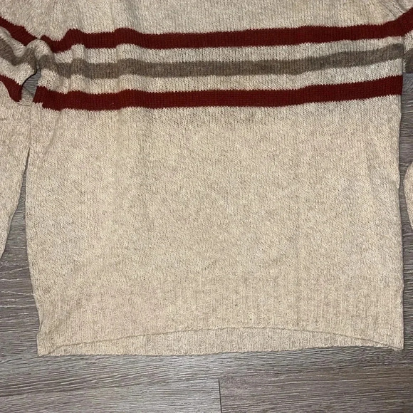 McGeorge of Scotland sweater size xl wool linen and cotton stripe vintage - Picture 7 of 7